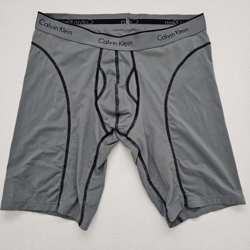 Men's Calvin Klein Athletic Cycle Short Boxers Briefs Gray U1736 Large
